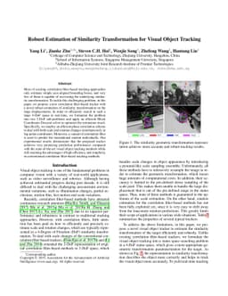 Robust Estimation of Similarity Transformation for Visual Object
  Tracking
