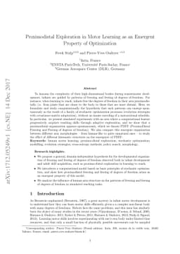 Proximodistal Exploration in Motor Learning as an Emergent Property of
  Optimization