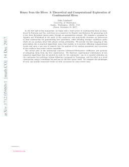 Honey from the Hives: A Theoretical and Computational Exploration of
  Combinatorial Hives