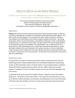 Health Data in an Open World
