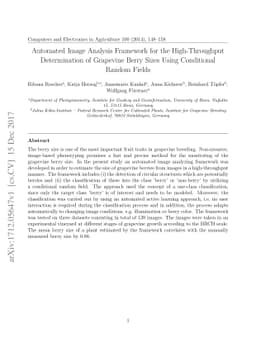 Automated Image Analysis Framework for the High-Throughput Determination
  of Grapevine Berry Sizes Using Conditional Random Fields