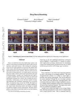 Deep Burst Denoising