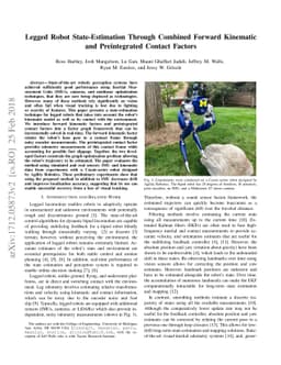 Legged Robot State-Estimation Through Combined Forward Kinematic and
  Preintegrated Contact Factors