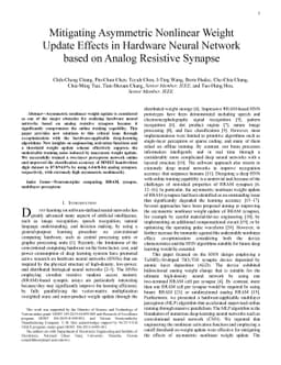 Mitigating Asymmetric Nonlinear Weight Update Effects in Hardware Neural
  Network based on Analog Resistive Synapse