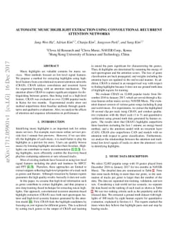 Automatic Music Highlight Extraction using Convolutional Recurrent
  Attention Networks