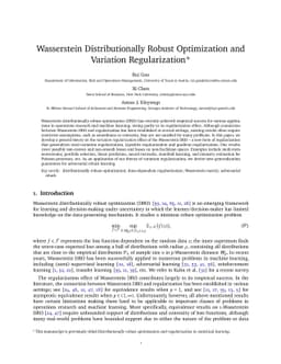 Wasserstein Distributionally Robust Optimization and Variation
  Regularization