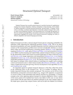 Structured Optimal Transport