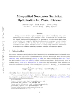 Misspecified Nonconvex Statistical Optimization for Phase Retrieval