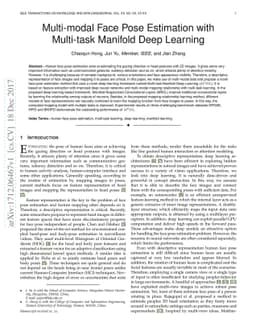 Multi-modal Face Pose Estimation with Multi-task Manifold Deep Learning