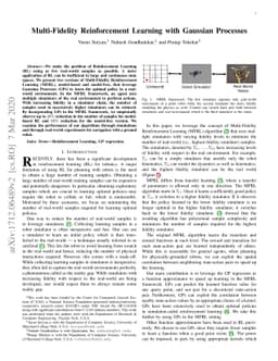 Multi-Fidelity Reinforcement Learning with Gaussian Processes