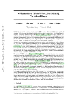Nonparametric Inference for Auto-Encoding Variational Bayes