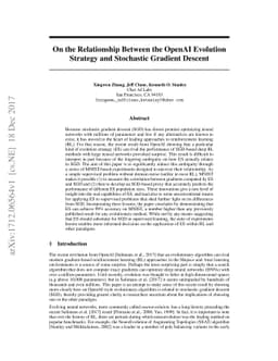 On the Relationship Between the OpenAI Evolution Strategy and Stochastic
  Gradient Descent