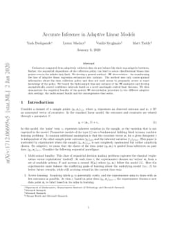 Accurate Inference for Adaptive Linear Models