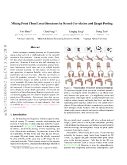 Mining Point Cloud Local Structures by Kernel Correlation and Graph
  Pooling