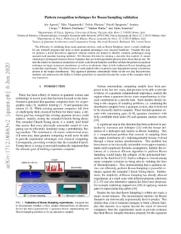 Pattern recognition techniques for Boson Sampling validation