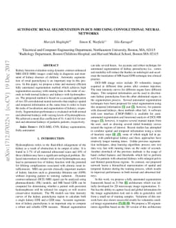 Automatic Renal Segmentation in DCE-MRI using Convolutional Neural
  Networks