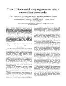 Y-net: 3D intracranial artery segmentation using a convolutional
  autoencoder