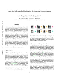Multi-shot Pedestrian Re-identification via Sequential Decision Making