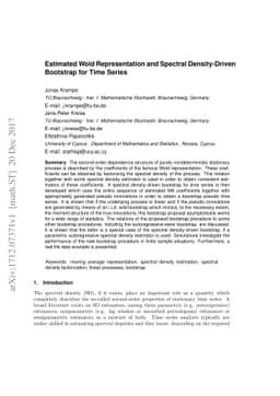 EstimatedWold Representation and Spectral Density-Driven Bootstrap for
  Time Series