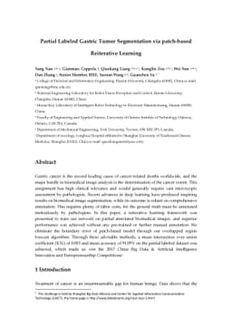 Partial Labeled Gastric Tumor Segmentation via patch-based Reiterative
  Learning