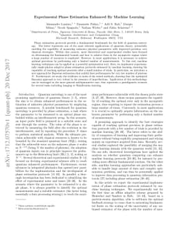 Experimental Phase Estimation Enhanced By Machine Learning