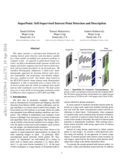SuperPoint: Self-Supervised Interest Point Detection and Description