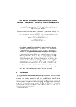 Deep Learning with Lung Segmentation and Bone Shadow Exclusion
  Techniques for Chest X-Ray Analysis of Lung Cancer