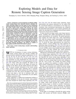 Exploring Models and Data for Remote Sensing Image Caption Generation