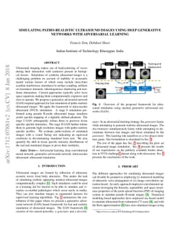 Simulating Patho-realistic Ultrasound Images using Deep Generative
  Networks with Adversarial Learning