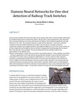 Siamese Neural Networks for One-shot detection of Railway Track Switches