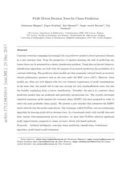 Profit Driven Decision Trees for Churn Prediction