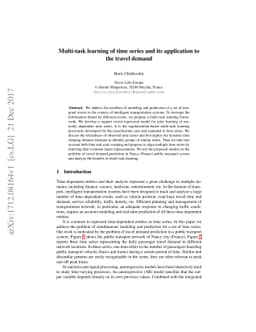 Multi-task learning of time series and its application to the travel
  demand