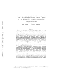 Practically-Self-Stabilizing Vector Clocks in the Absence of Execution
  Fairness