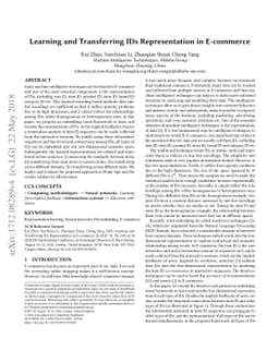 Learning and Transferring IDs Representation in E-commerce