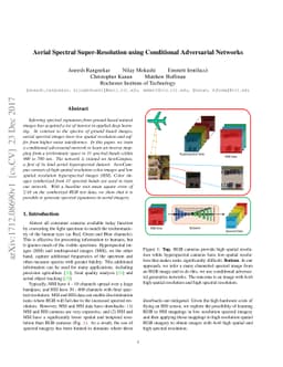 Aerial Spectral Super-Resolution using Conditional Adversarial Networks