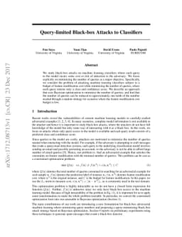 Query-limited Black-box Attacks to Classifiers