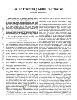 Online Forecasting Matrix Factorization