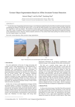 Texture Object Segmentation Based on Affine Invariant Texture Detection
