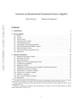 Lectures on Randomized Numerical Linear Algebra