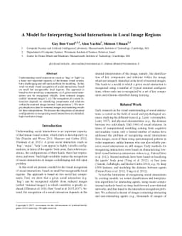 A model for interpreting social interactions in local image regions