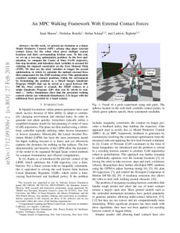 An MPC Walking Framework With External Contact Forces