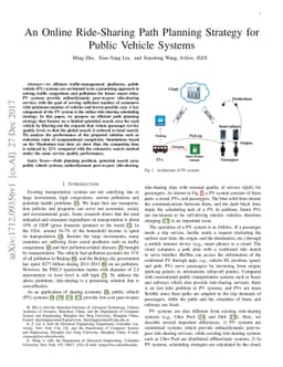 An Online Ride-Sharing Path Planning Strategy for Public Vehicle Systems