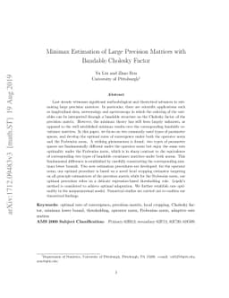 Minimax Estimation of Large Precision Matrices with Bandable Cholesky
  Factor