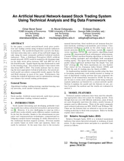 An Artificial Neural Network-based Stock Trading System Using Technical
  Analysis and Big Data Framework