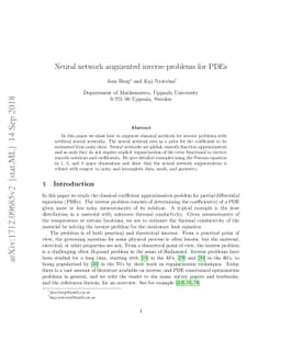 Neural network augmented inverse problems for PDEs