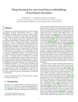 Deep learning for universal linear embeddings of nonlinear dynamics