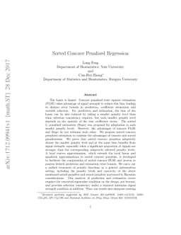 Sorted Concave Penalized Regression
