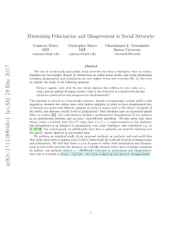Minimizing Polarization and Disagreement in Social Networks