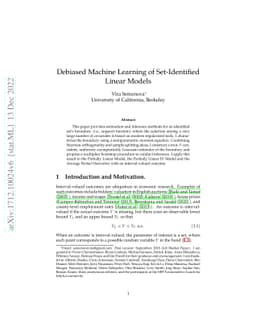 Debiased Machine Learning of Set-Identified Linear Models