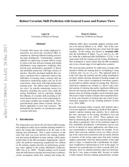 Robust Covariate Shift Prediction with General Losses and Feature Views